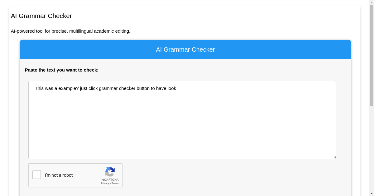 AI Grammar Checker