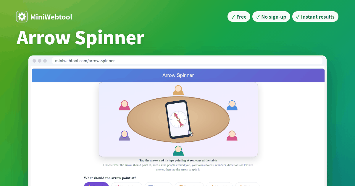 Arrow Spinner - Spin an Arrow Online in a Random Direction