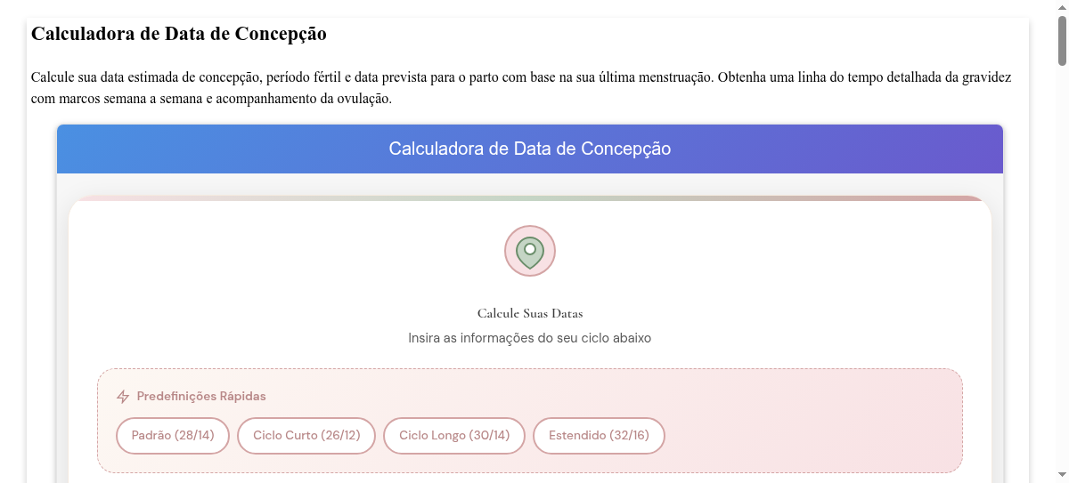 Calculadora de Data de Concepção - Quando Engravidei? | Estime Data de ...