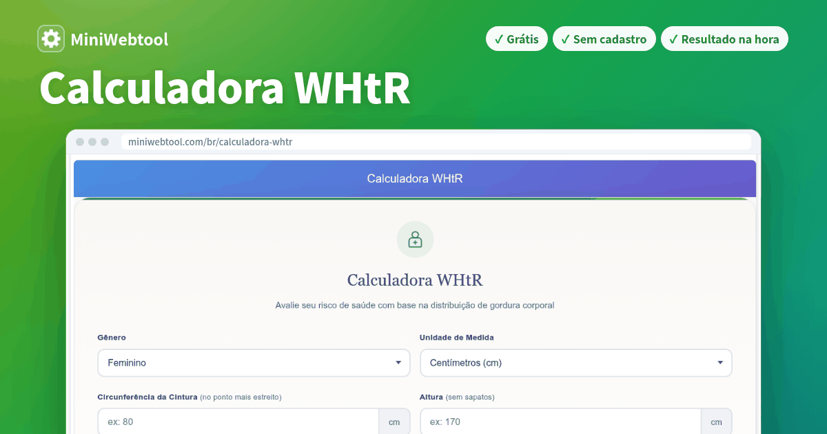 Whtr Math Calculadora WHtR | Calculadora de Relação Cintura-Altura com Avaliação ...