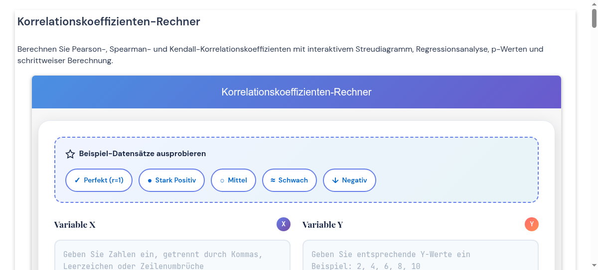 Correlation Online Calculator Correlation Online Calculator