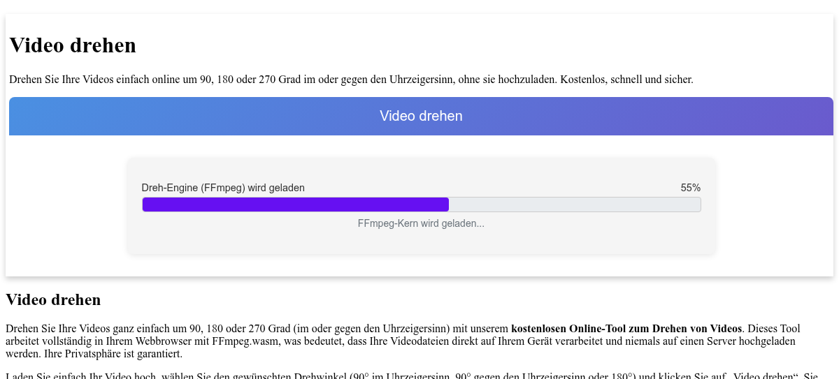 Video online drehen (90, 180, 270 Grad) - Kostenlos