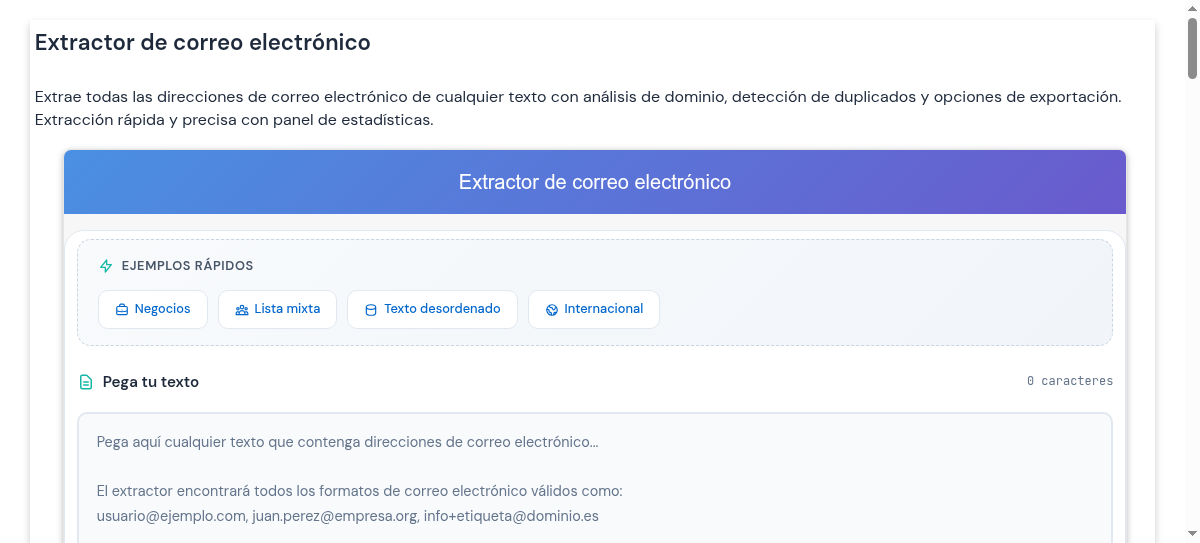 Extractor de correo electrónico - Extrae direcciones de correo de texto ...