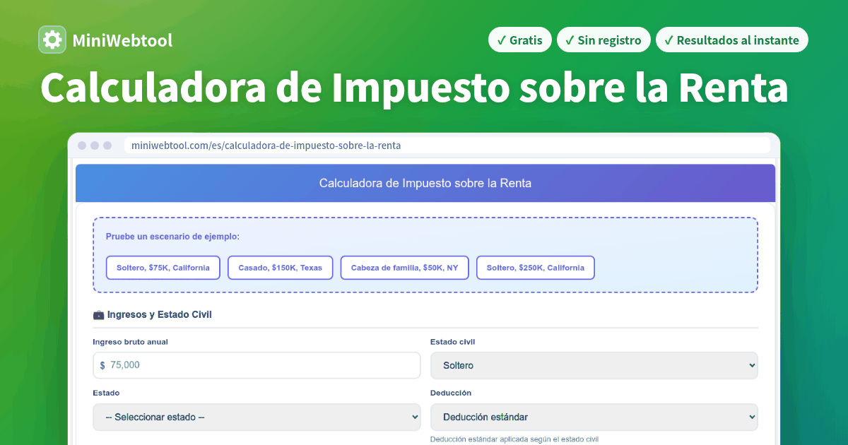 Calculadora de Impuesto sobre la Renta 2025 - Estimador de Impuestos ...