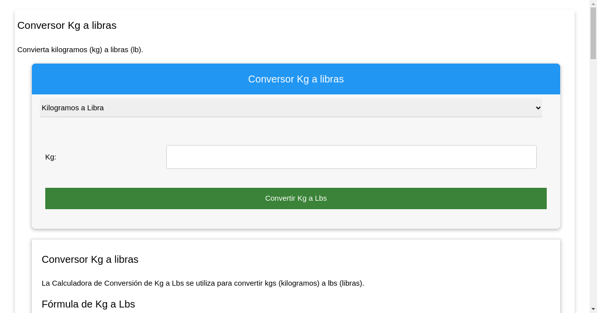 Conversion kilos a libras americanas hotsell