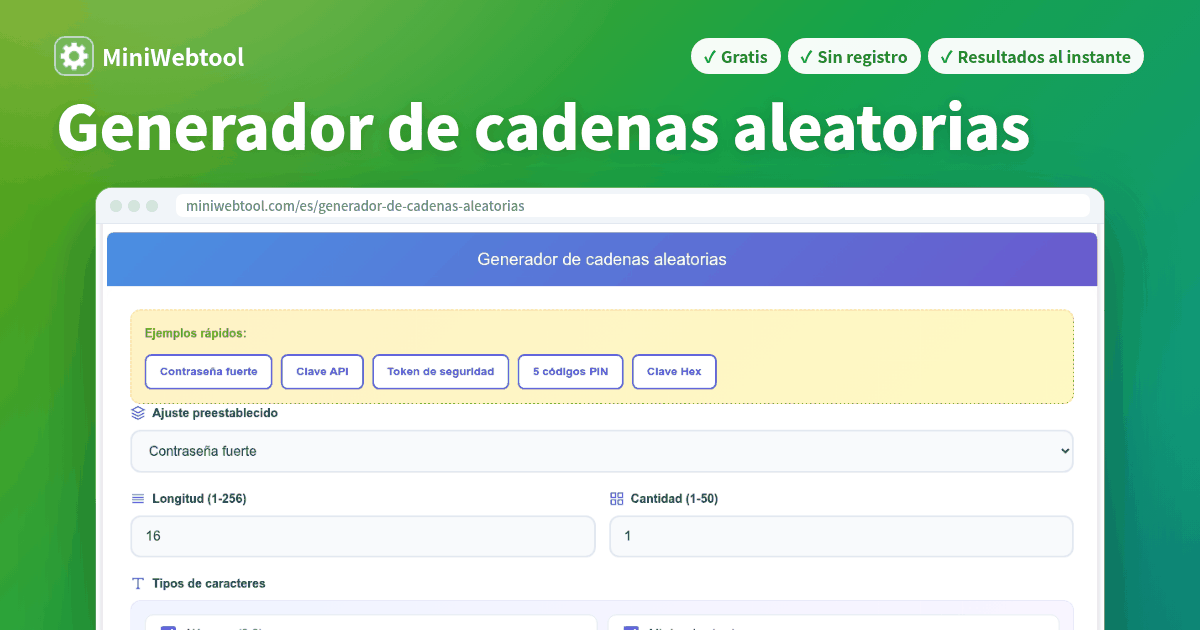 Generador de cadenas aleatorias - Generar cadenas aleatorias y ...