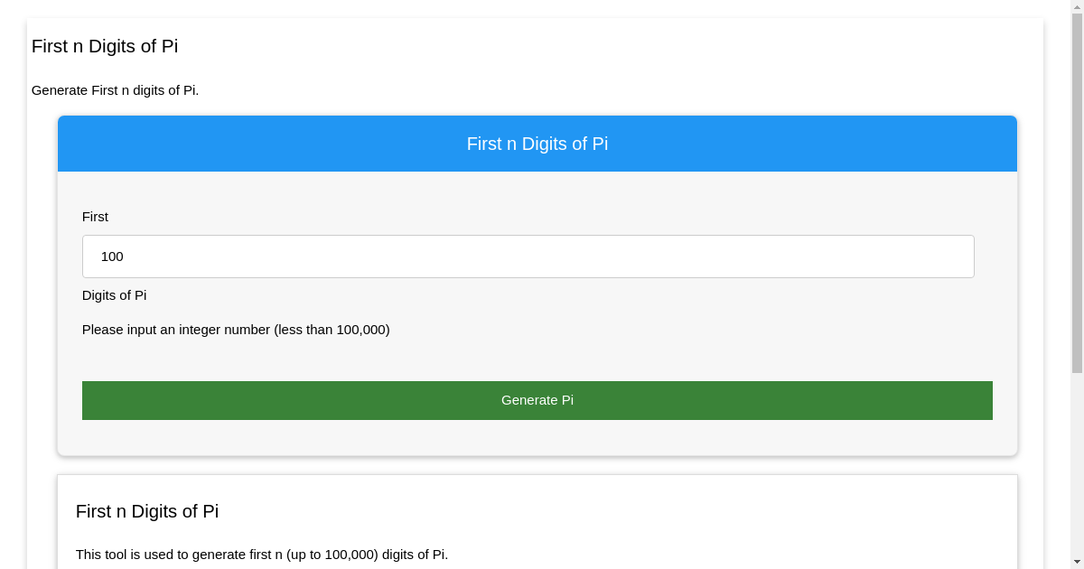 First 500 Digits of Pi