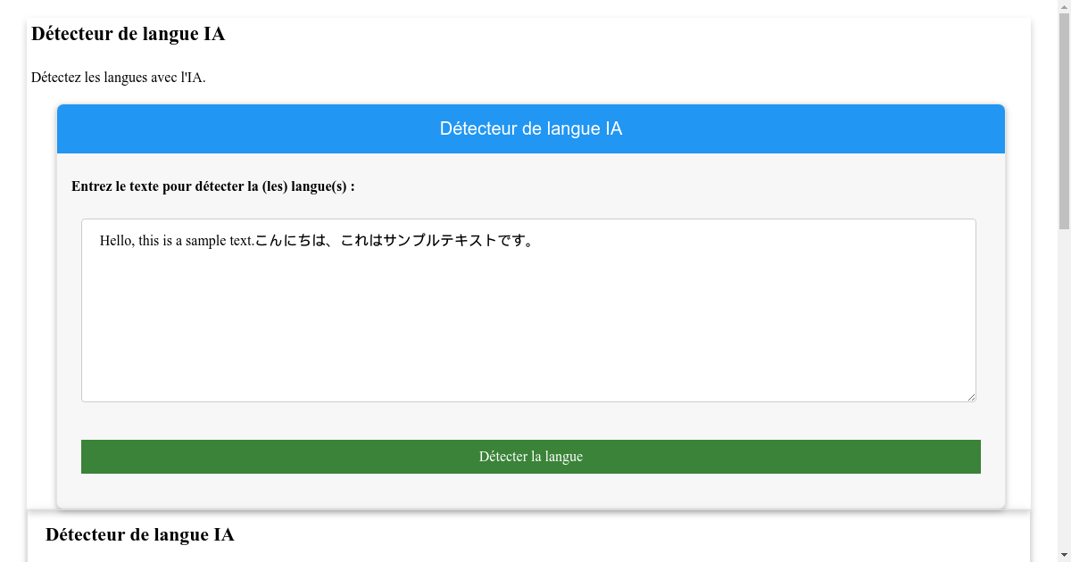 Détecteur de langue IA gratuit en ligne