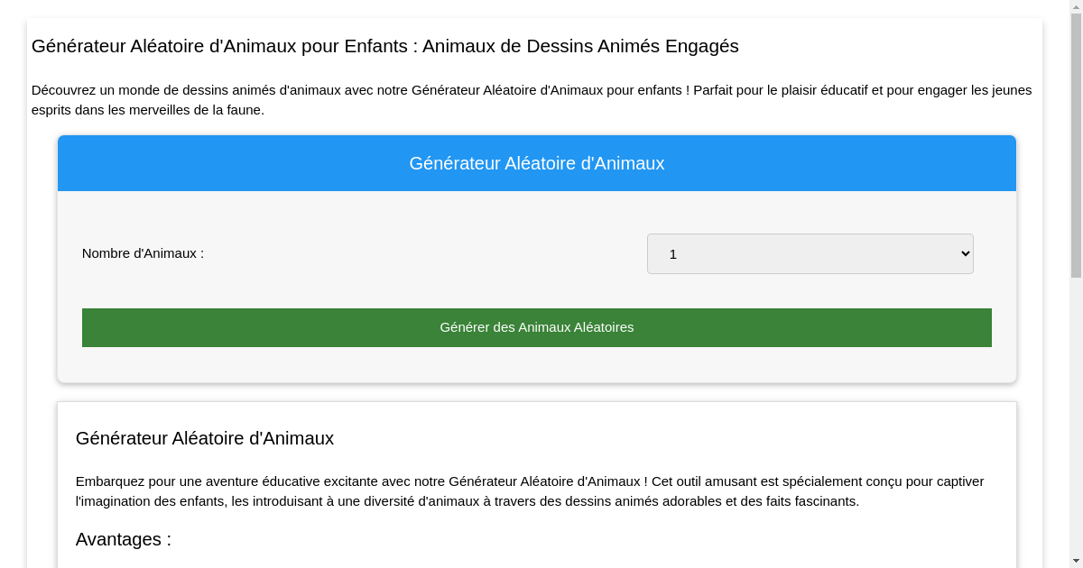 Générateur Aléatoire d