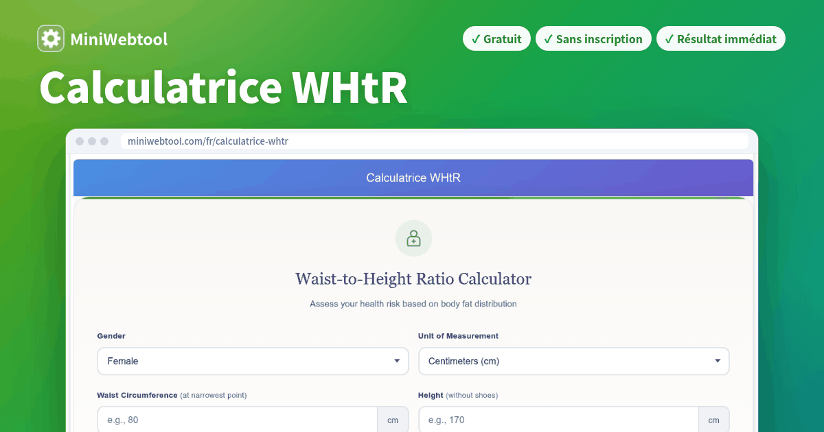 Whtr Math Calculatrice WHtR | Calculateur du rapport taille-hauteur avec ...