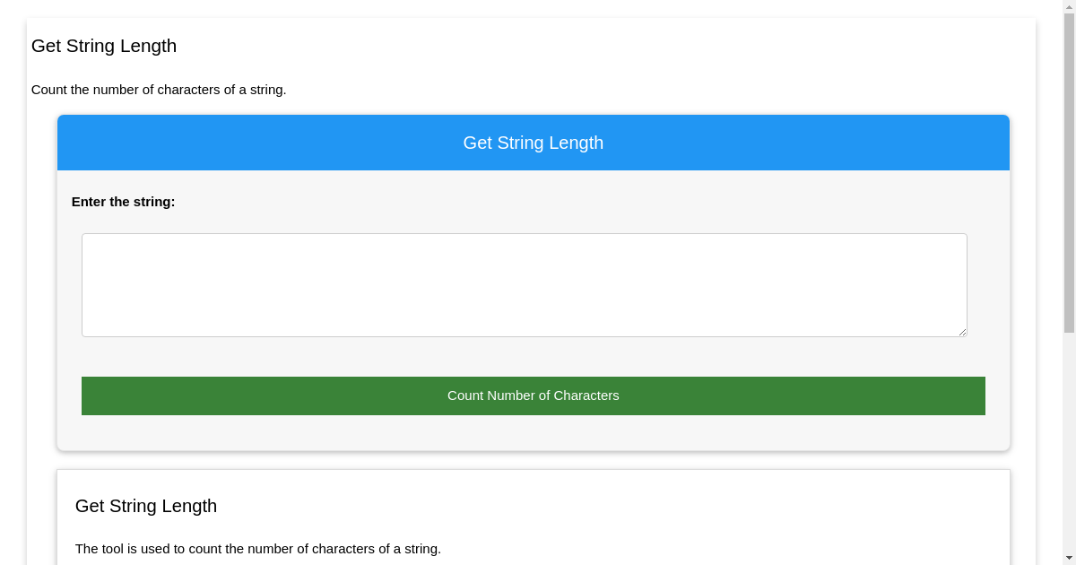Count Number of Characters | Get String Length