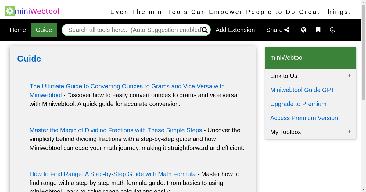Online Tools And Calculators Guide