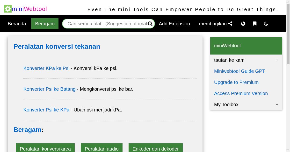 Alat Dan Kalkulator Peralatan Konversi Tekanan alat-dan-kalkulator-peralatan-konversi-tekanan