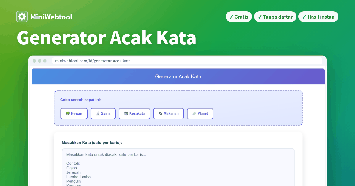 Acak Generator Acak Kata - Buat Teka-teki Susun Kata & Lembar Kerja Kosakata ...