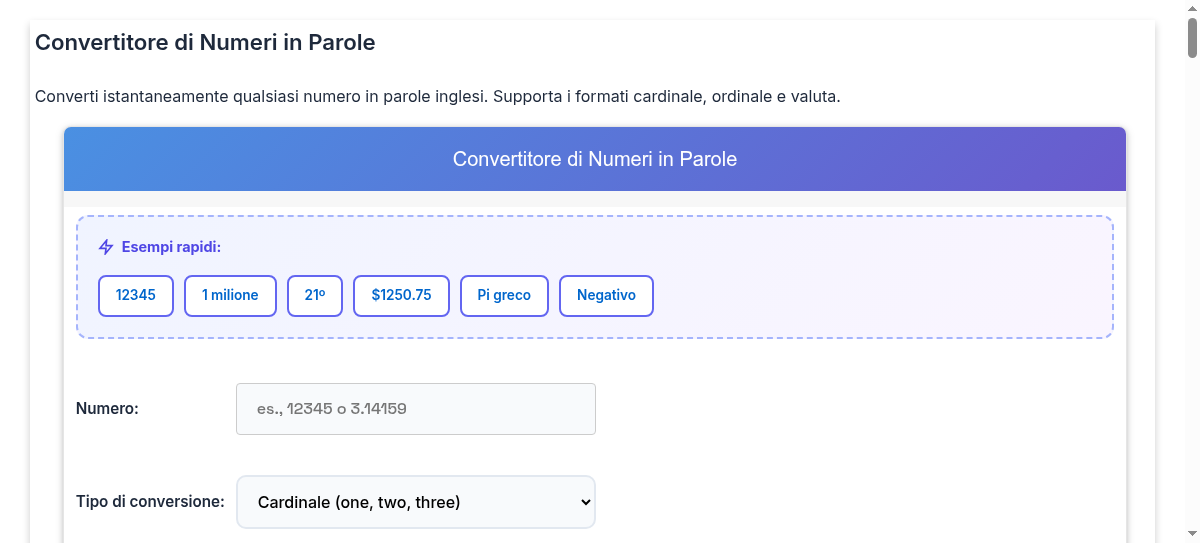 convertitore di numeri in lettere
