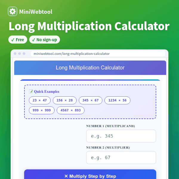 Partial Products Calculator
