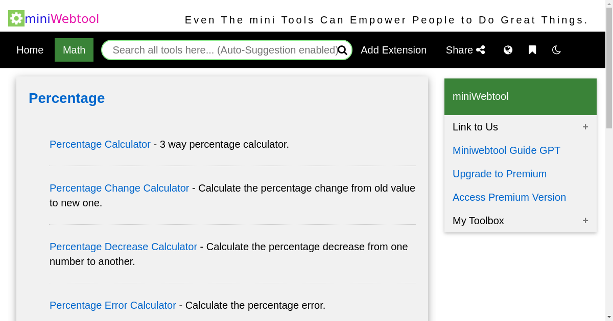 online-tools-and-calculators-percentage