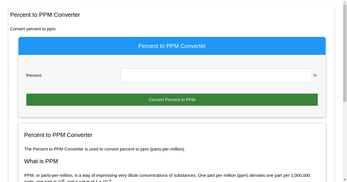 percent-to-ppm-converter