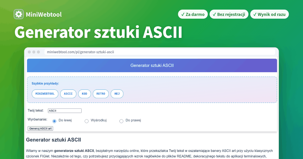 Ascii Matrix Generator Generator sztuki ASCII - Konwertuj tekst na banery ASCII art za pomocą ...