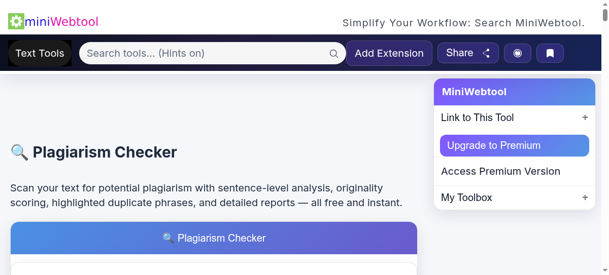 Plagiarism Checker - Free Online Text Originality Scanner