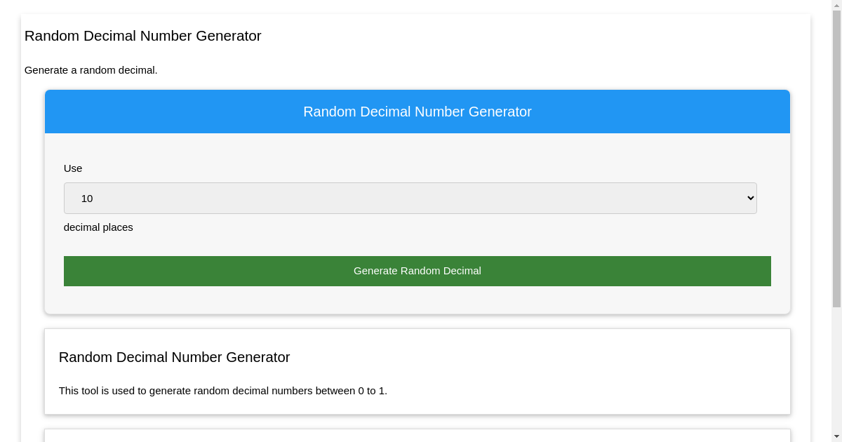 random dewey decimal number generator