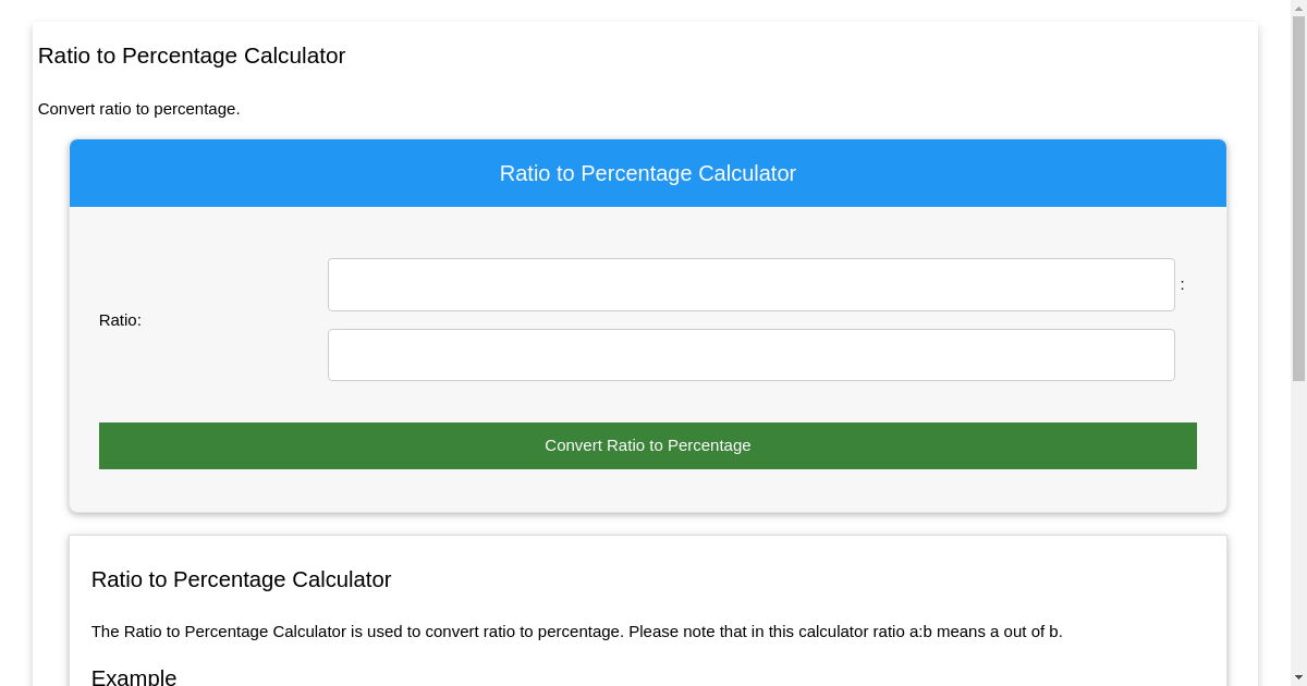 ratio-to-percentage-calculator