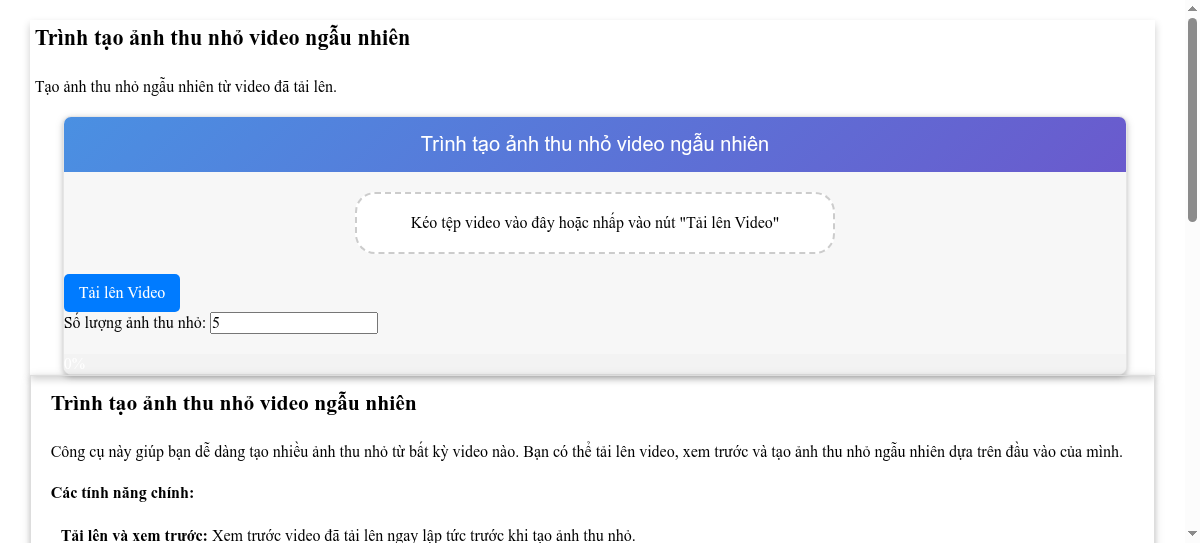 Trình tạo ảnh thu nhỏ video ngẫu nhiên