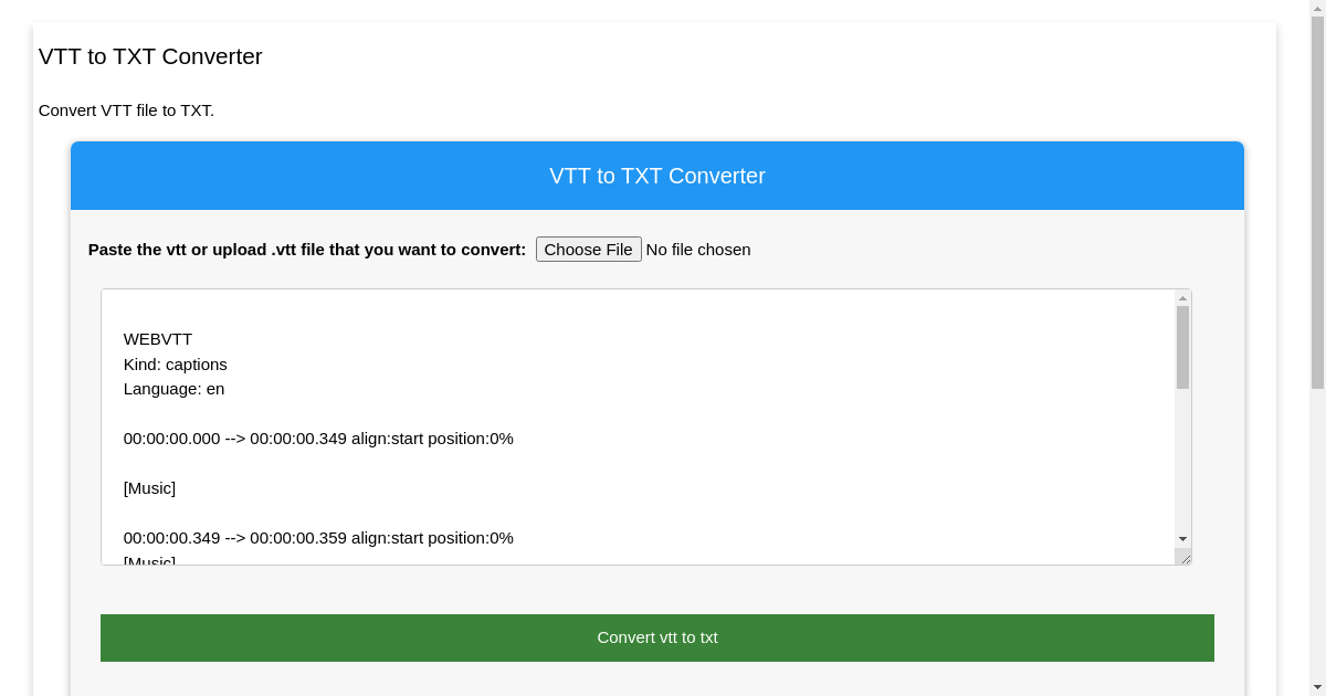 convert vtt to pdf